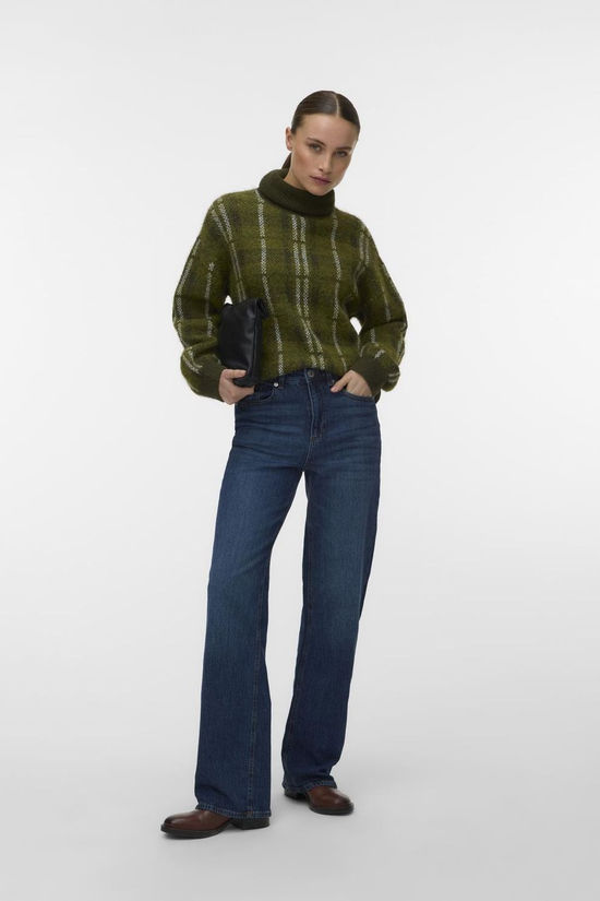 Vero Moda Pull Toby Highneck Forest Night Detail:W. Birch/Sphagnum