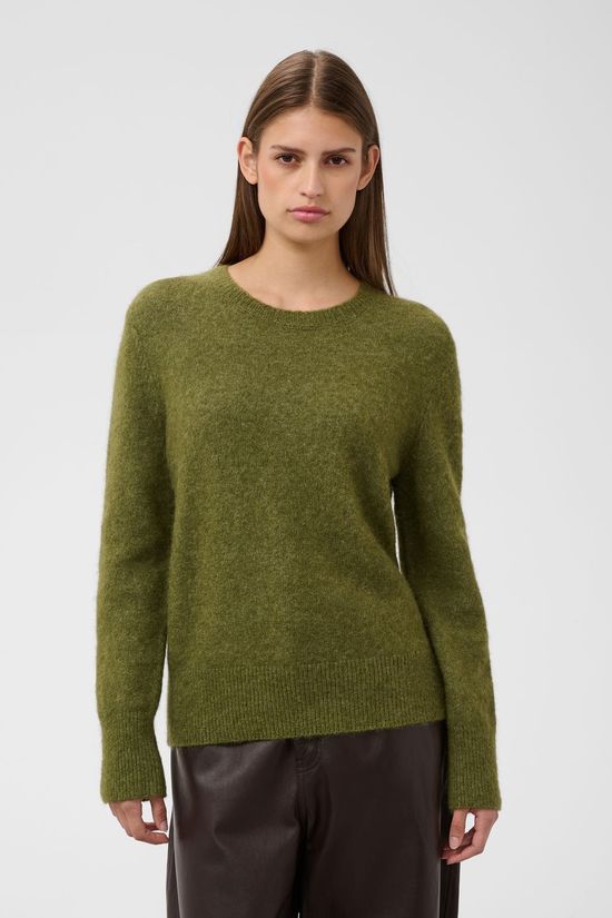 Soaked in Luxury Pull Anina Molina Crew-Neck Loden Green Melange