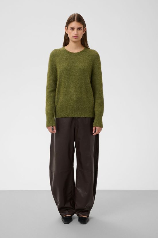 Soaked in Luxury Pull Anina Molina Crew-Neck Loden Green Melange