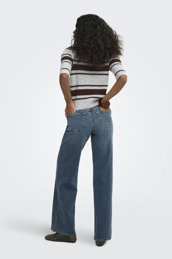 Only Pull Louisia Light Grey Melange Stripes:Coffee Bean/Mel/Horn Bu