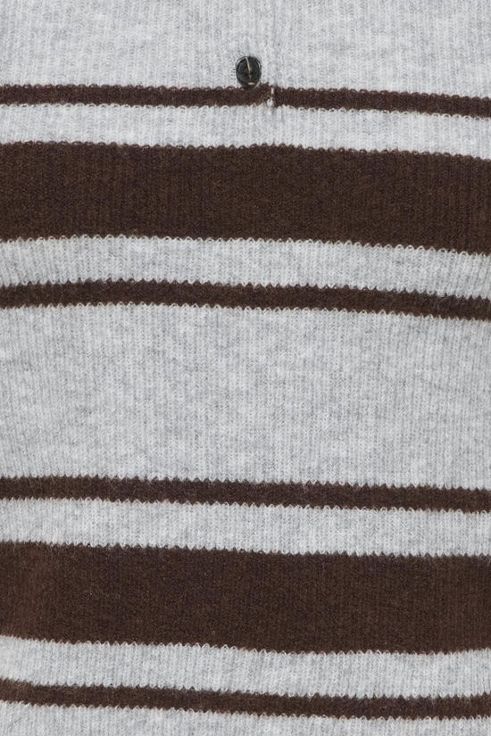 Only Pull Louisia Light Grey Melange Stripes:Coffee Bean/Mel/Horn Bu