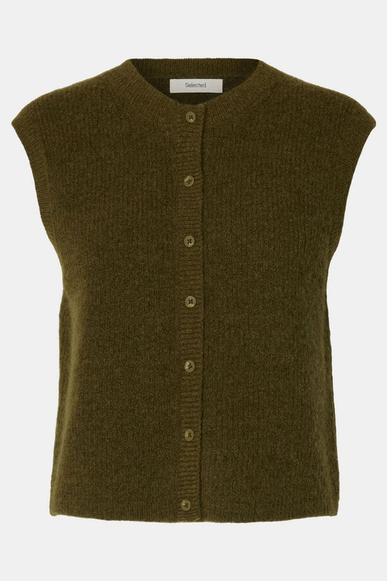 Selected Cardigan Fulu Fir Green Detail:Melange