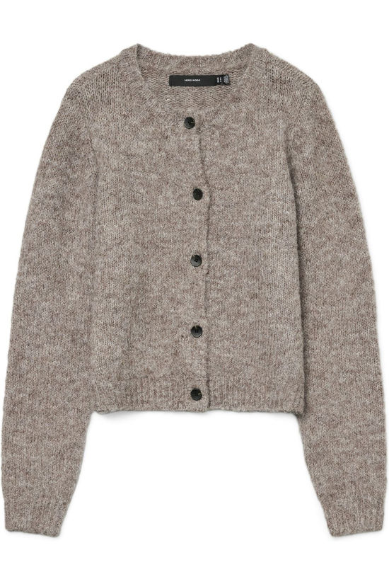 Vero Moda Cardigan Novah Button Brown Lentil Detail:Melange