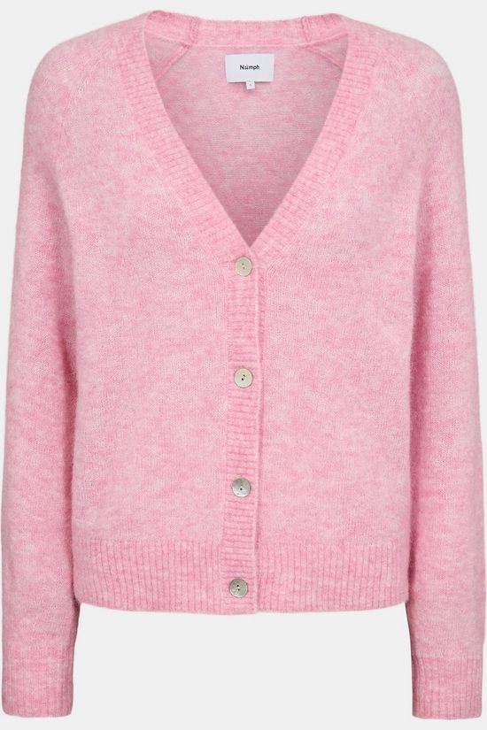 Numph Cardigan Riette Deep V-Neck Bonbon