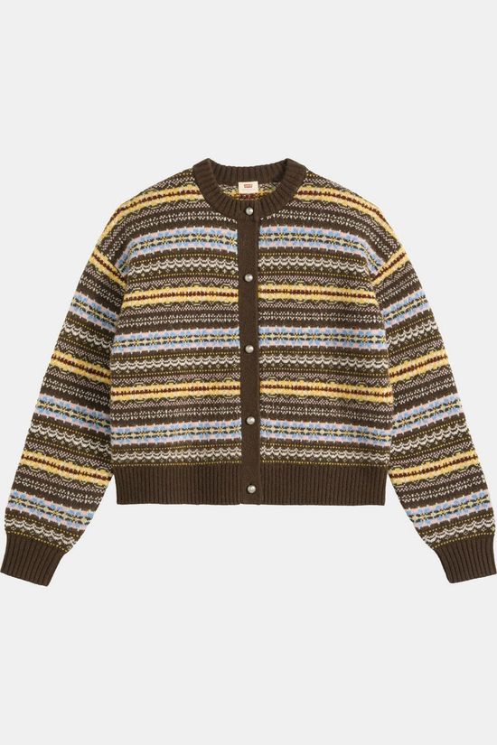 Levi's Cardigan Charlotte Crewneck Cardigan Lea Fairisle Java