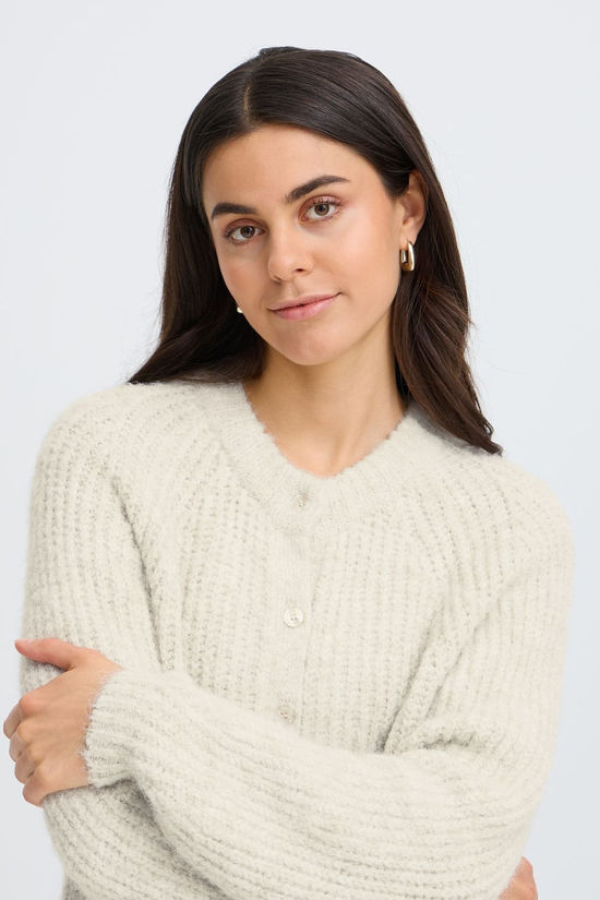 Fransa Cardi Charleen Oatmeal Melange