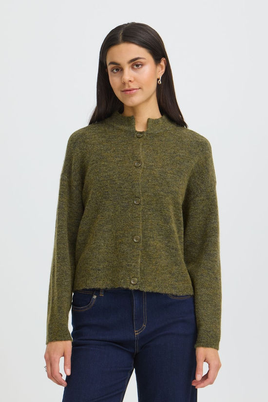 Fransa Cardi Sanny Fir Green Melange