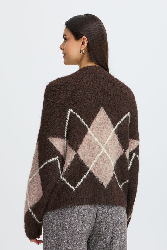 Fransa Cardi Charleen Hot Fudge Check