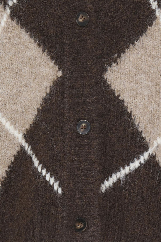 Fransa Cardi Charleen Hot Fudge Check