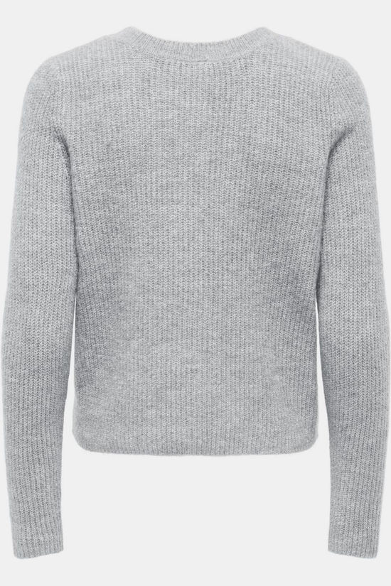 Only Cardigan Vigga Light Grey Melange Detail:Fmop Button
