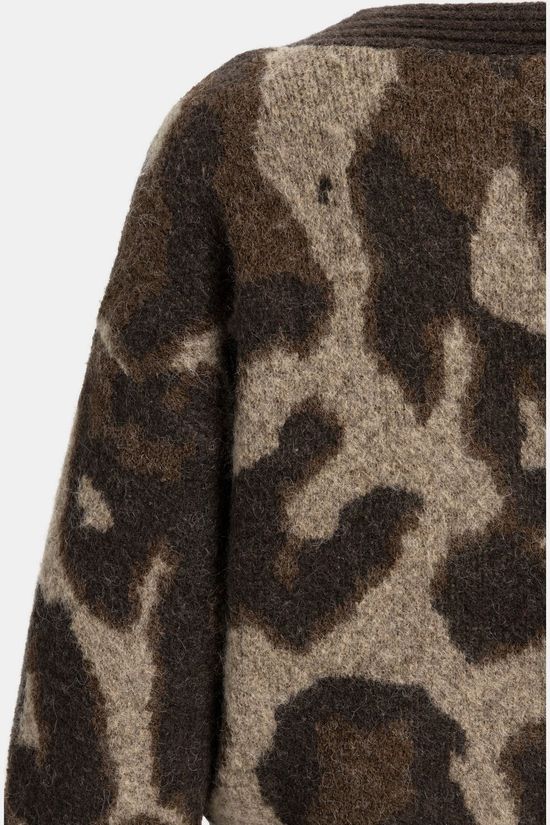 Yaya Cardigan Knitted Caridgan Batwing Sleeves Cocoa Brown Dessin