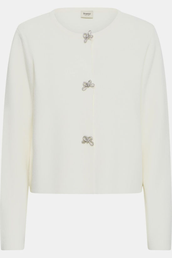 Fransa Cardi Sally Whisper White