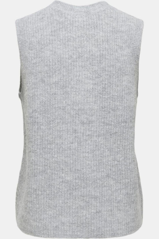 Only Cardigan Vigga Light Grey Melange Detail:Fmop Button