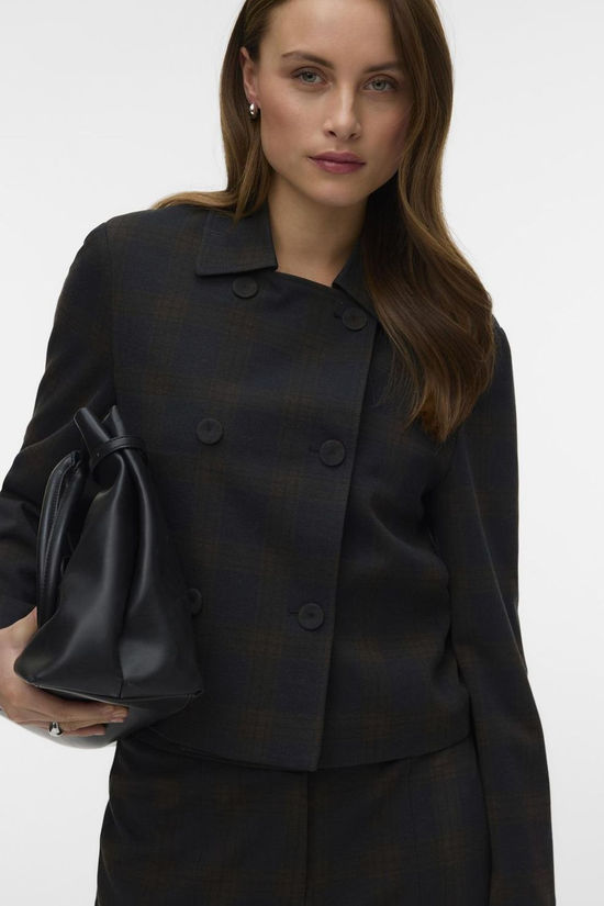 Vero Moda Blazer Malli Check Navy Blazer Detail:Chocolate Torte Check