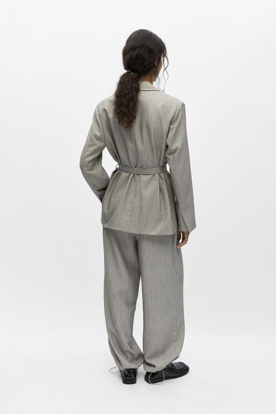 Object Blazer Nimra Double Row Light Grey Melange