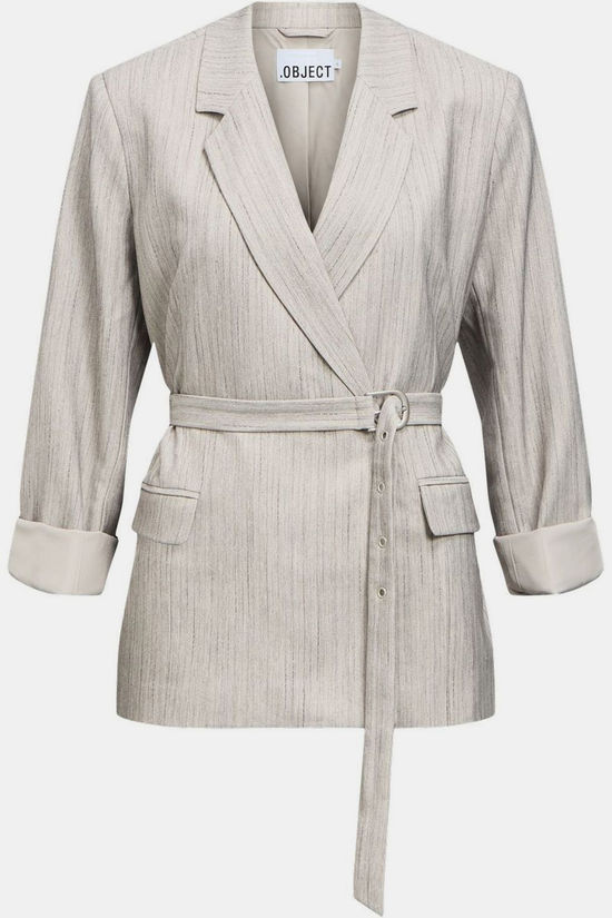 Object Blazer Nimra Double Row Light Grey Melange