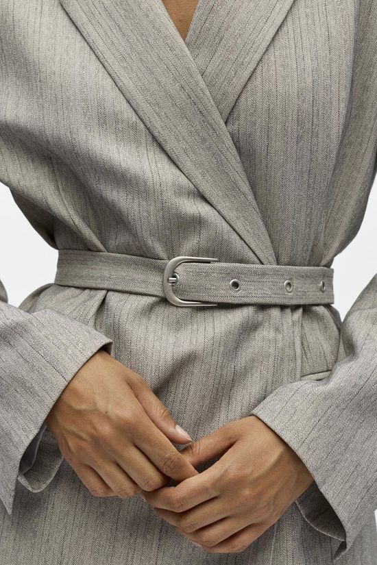 Object Blazer Nimra Double Row Light Grey Melange