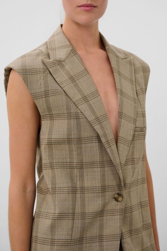 Soaked in Luxury Blazer Ranja Waistcoat Blurred Check