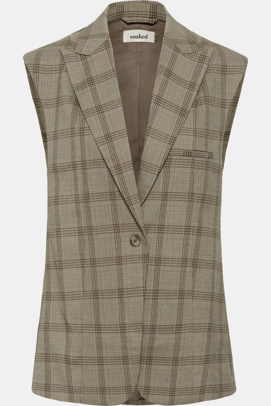 Soaked in Luxury Blazer Ranja Waistcoat Blurred Check