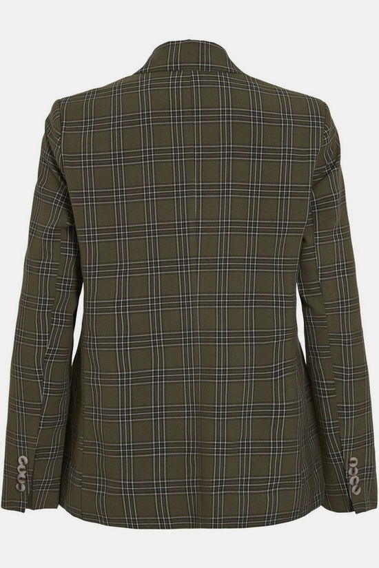 Vila Blazer Mejsa Check Forest Night Checks:Black / Birch