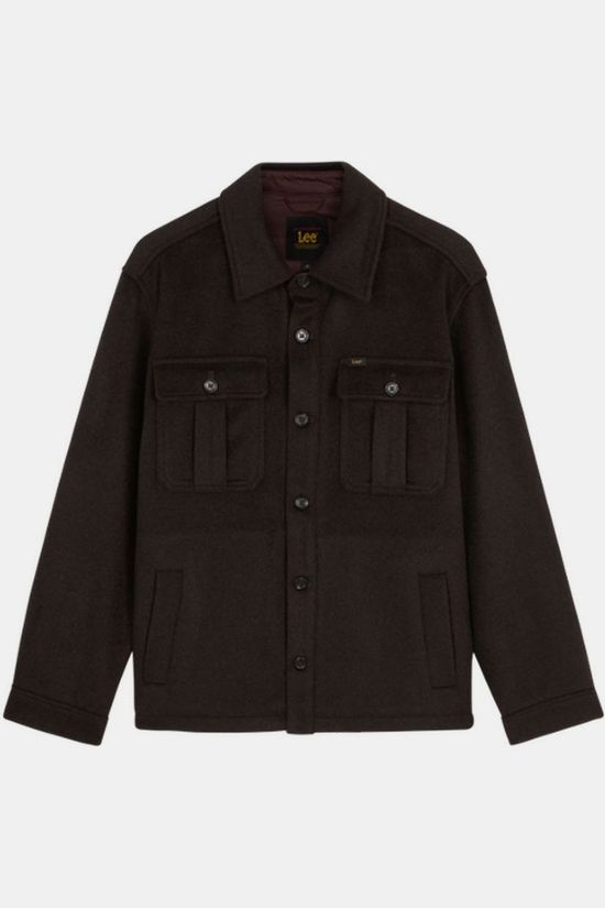 LEE Blazer Flap Pocket Shirt Chocolate Torte Chocolate Torte