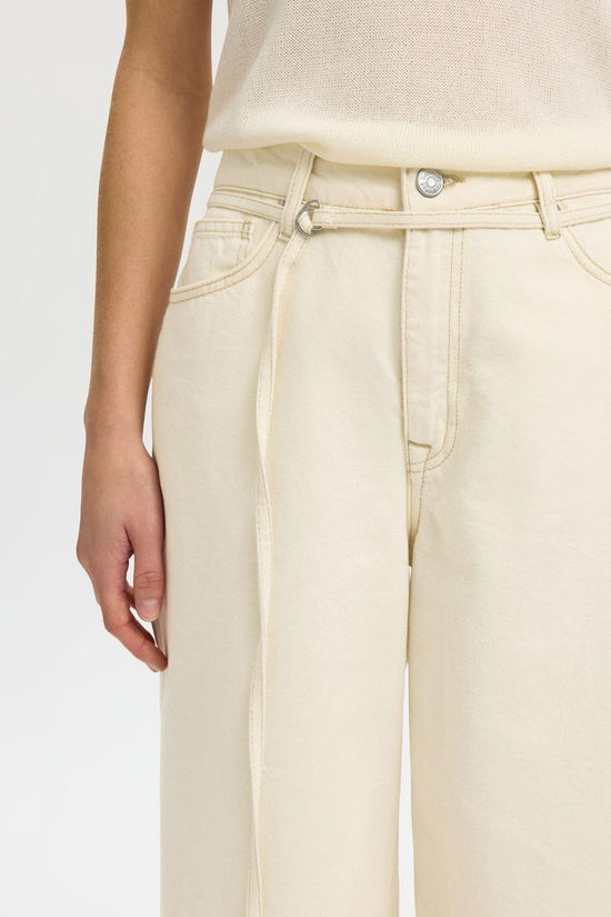 Selected Bermuda short Tenna Denim Egret