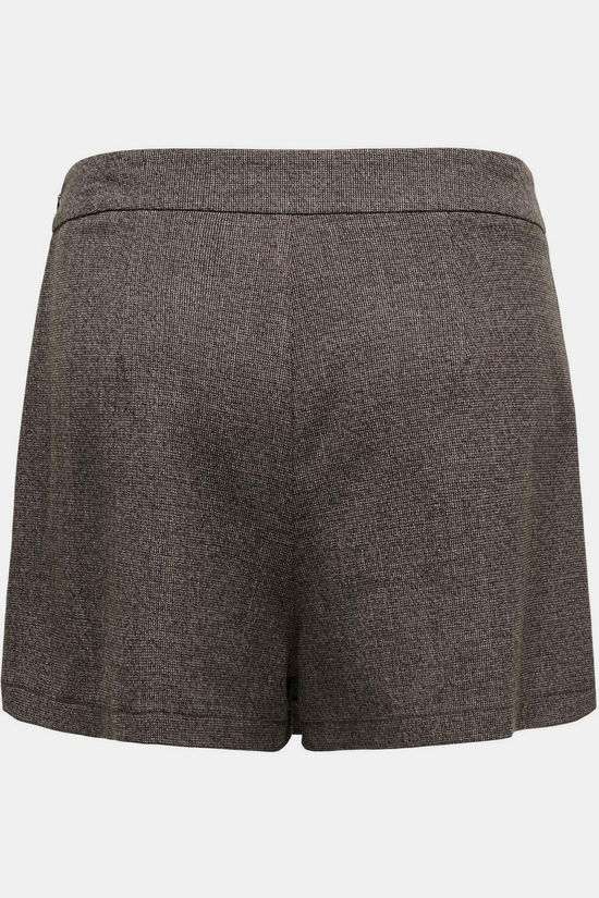 Only Short Elly Black Detail:White Pepper W. Dark Brown Melange