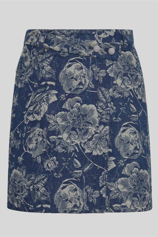 MSCH Copenhagen Rok Tita Skirt Mid Blue Flower
