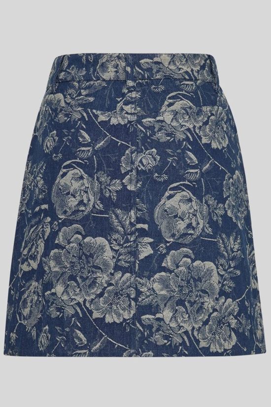 MSCH Copenhagen Rok Tita Skirt Mid Blue Flower