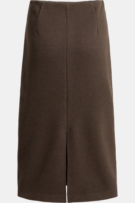 Yaya Jupe Jersey Midi Skirt With Brushed Outlook Delicioso Brown