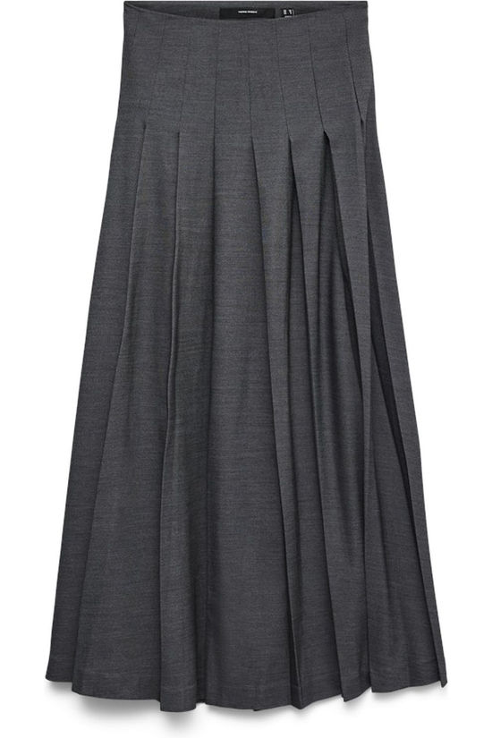 Vero Moda Jupe Neomi Long Pleated Dark Grey Melange