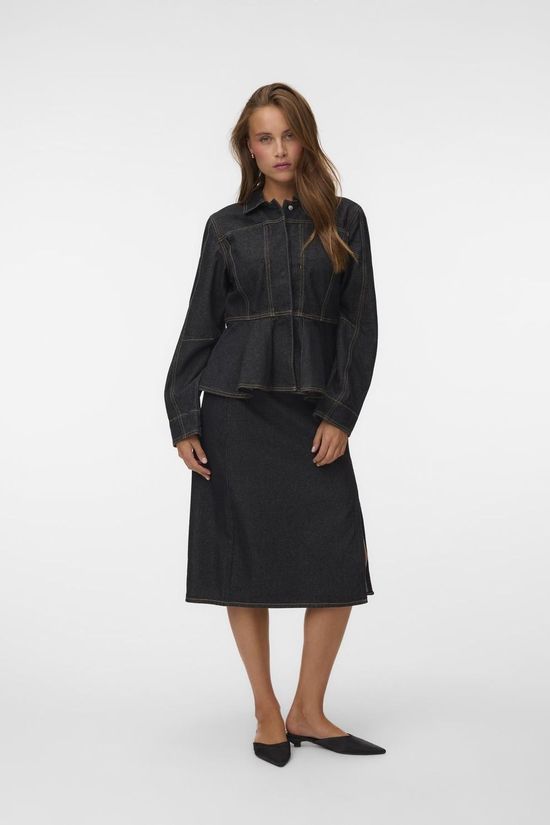 Vero Moda Rok Sira Dark Grey Denim