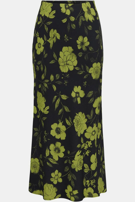 Only Jupe Chigo Black Aop:Cardamom Flowers