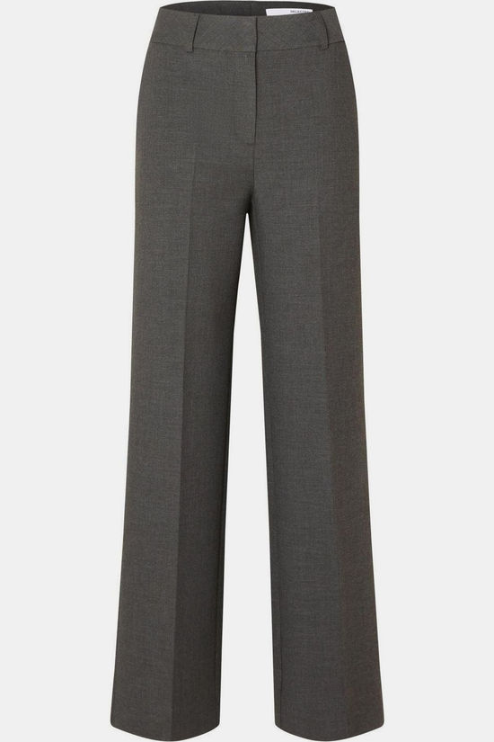 Selected Broek Ritaide Dark Grey Melange