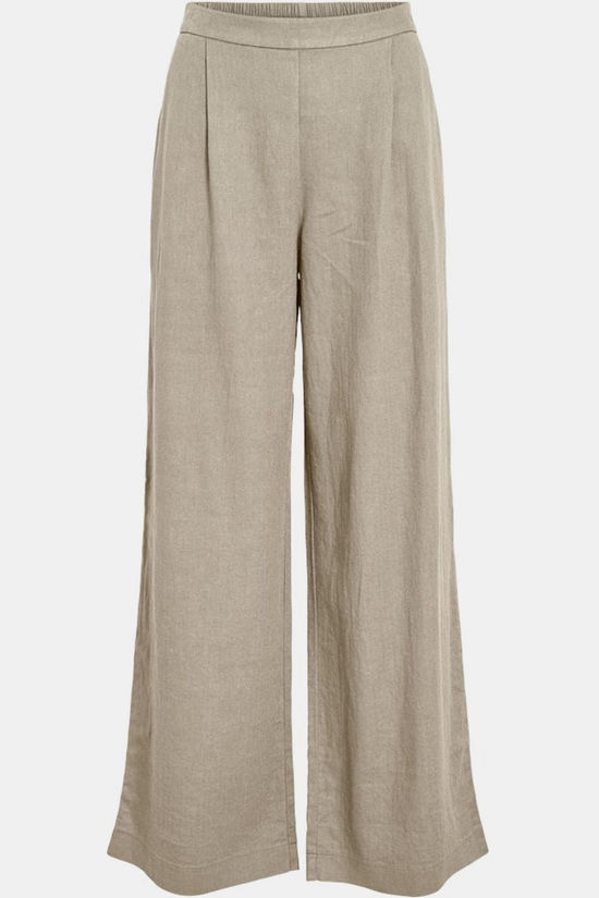 Vila Pantalon Jolanda Pleated Feather Gray