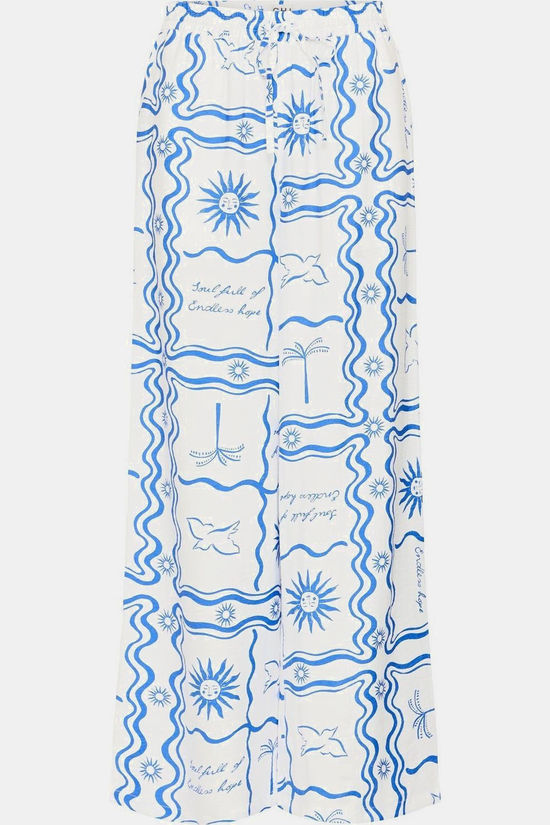 Ichi Broek Firisa Blue Tile Print