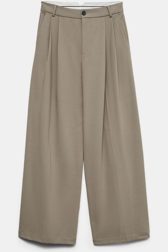 Vero Moda Broek Stella Wide Pleat Driftwood