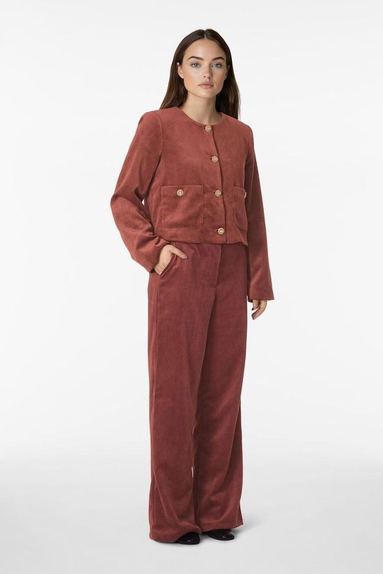 Vila Pantalon Floya Pocket Detail Sable
