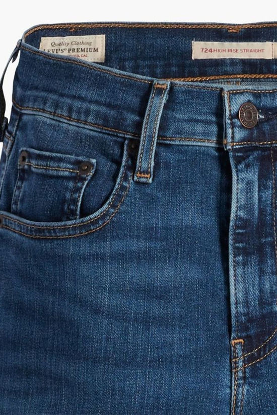 Levi's Jeans 724 High Rise Straight Blue Wave Dark