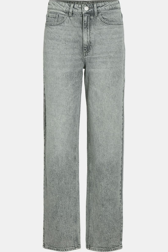 Vila Jeans Kelly Jaf Highwaist Straight Light Grey Denim