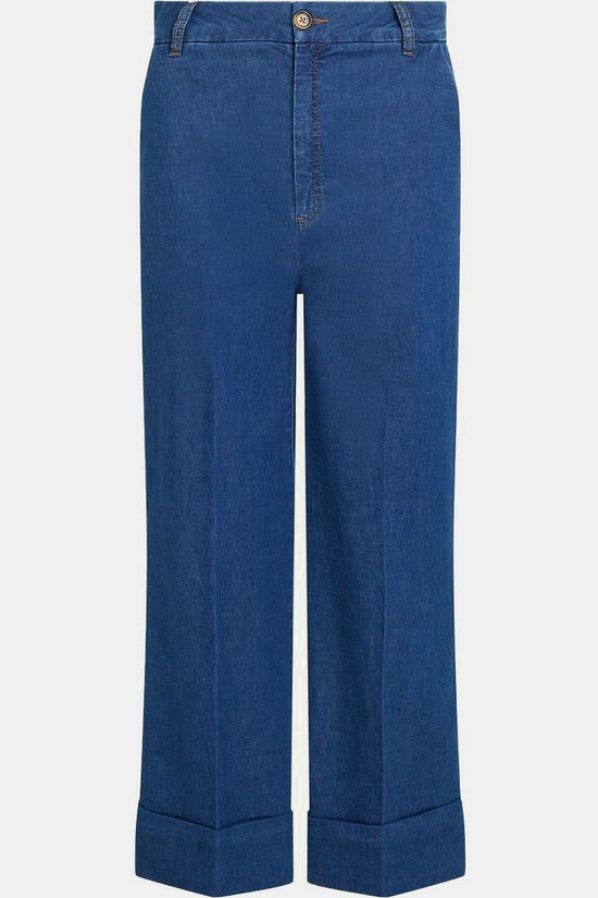 King Louie Jeans Lisa Culotte Chambray Denim Blue