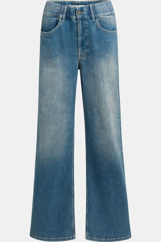 Yaya Jeans Extra Long Loose Wide Denim - L32 Mid Blue Denim