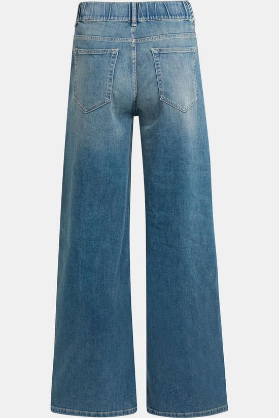 Yaya Jeans Extra Long Loose Wide Denim - L32 Mid Blue Denim