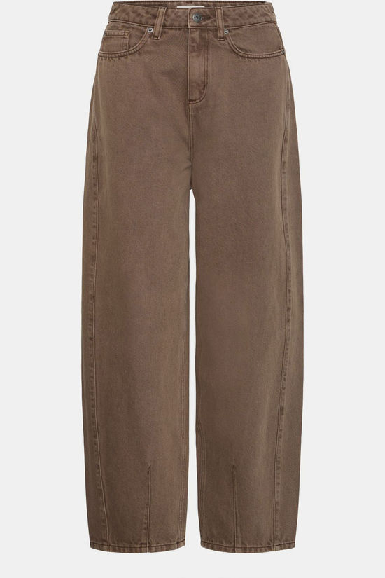 Ichi Jeans Blich Barrel Denim Brown Washed