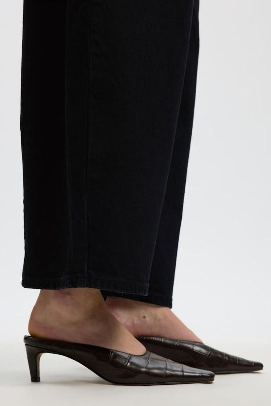 Selected Jeans Slwbarrel Loose Nanet Black Black Denim