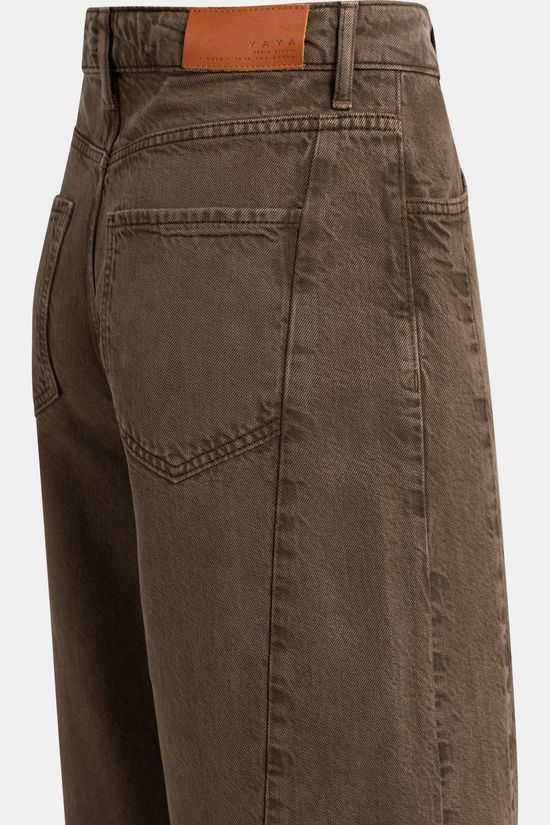 Yaya Jeans High Waist Wide Leg Denim - L32 Cocoa Brown