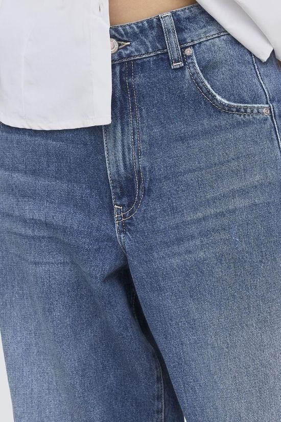 Only Jeans Onlcammie Mw Pleat Wide Medium Blue Denim