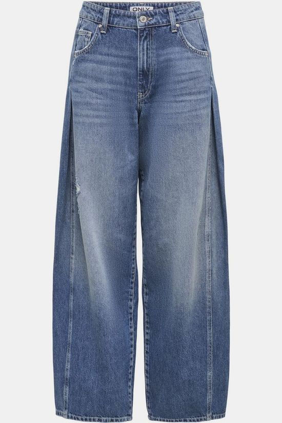 Only Jeans Onlcammie Mw Pleat Wide Medium Blue Denim