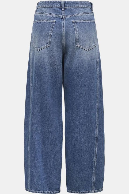 Only Jeans Onlcammie Mw Pleat Wide Medium Blue Denim