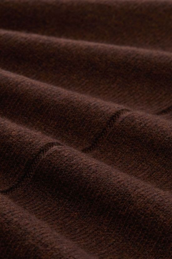 Tom Tailor Jurk Cosy Dress With Mockneck Java Dark Brown Melange